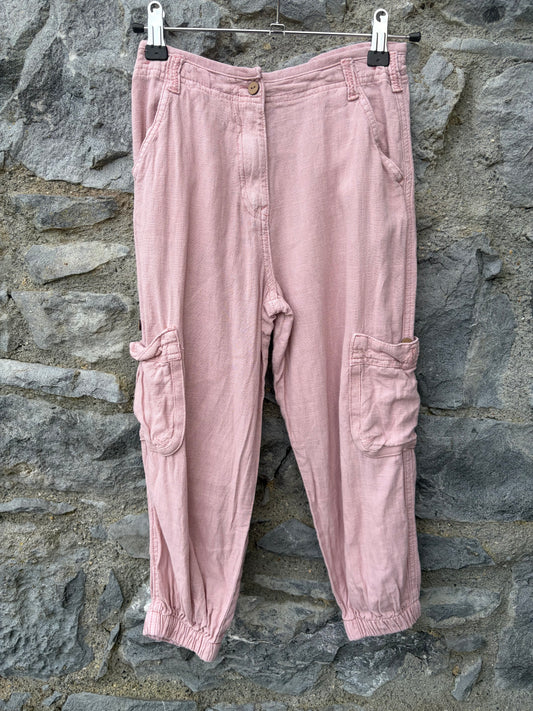 Pink linen pants  6-7y (116-122cm)