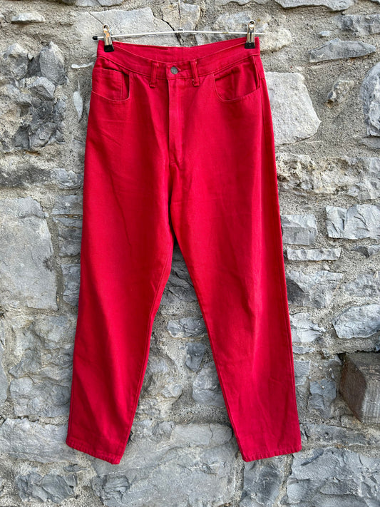 90s red jeans uk 10-12