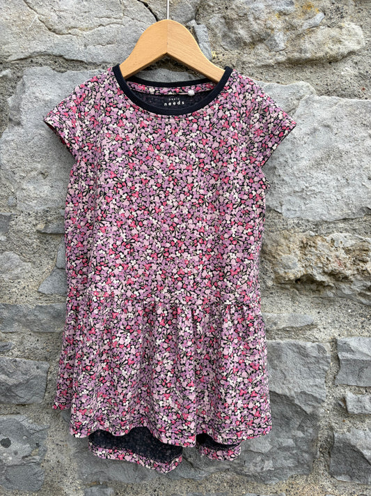 Pink flowers tunic  4y (104cm)