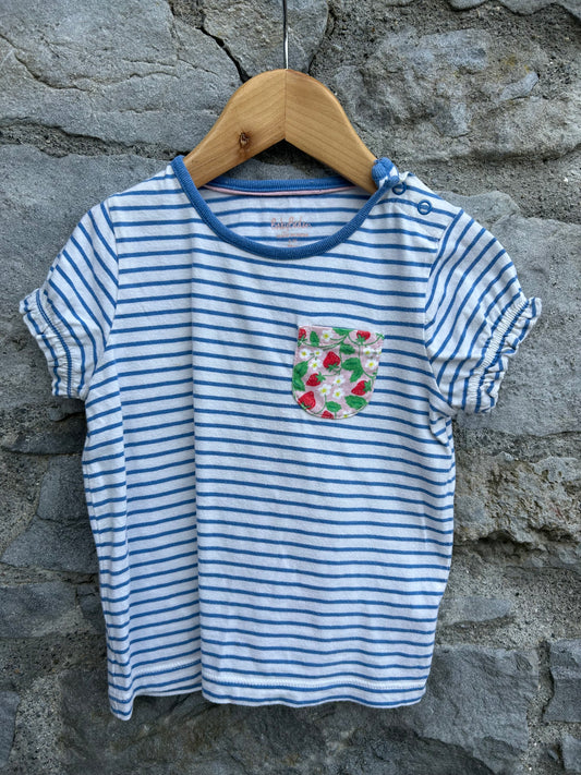 Blue stripy T-shirt  2-3y (92-98cm)