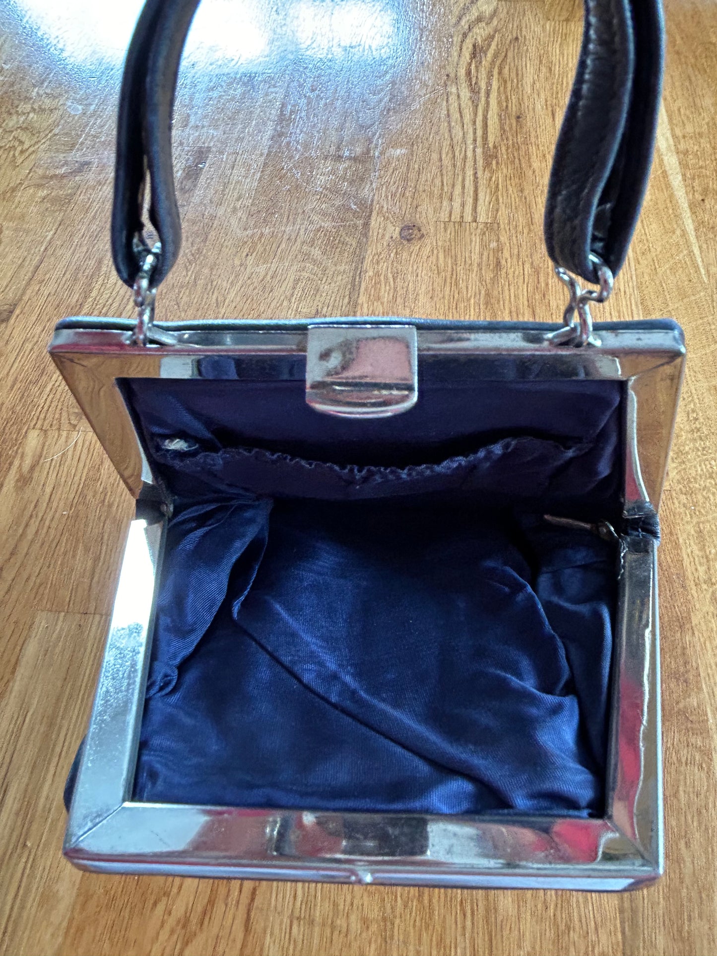 Black leather purse