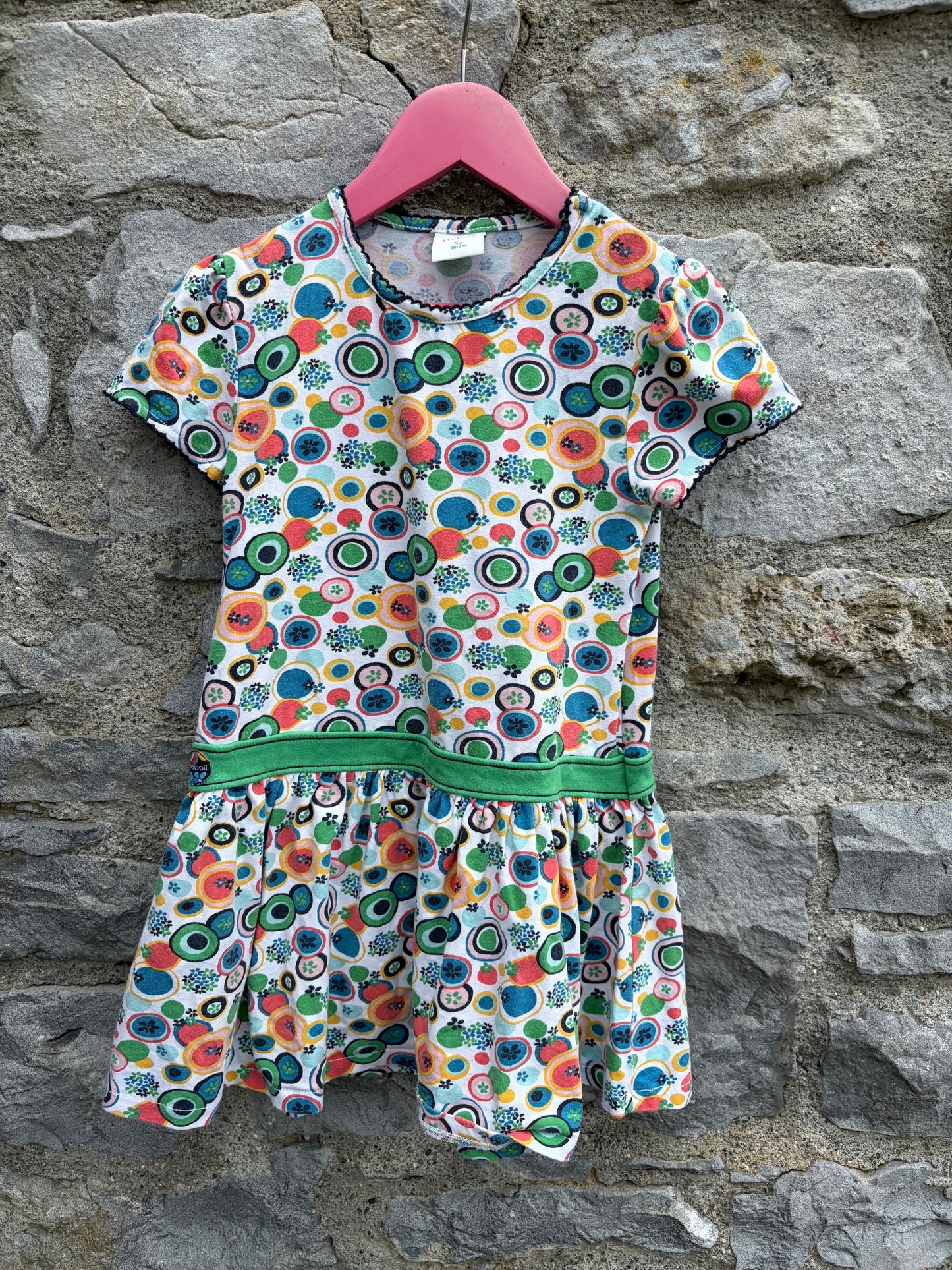 Colourful big dots dress  4-5y (104-110cm)