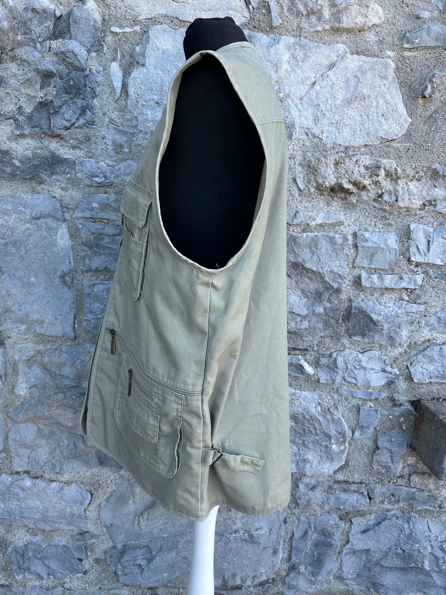 90s khaki combat gilet XL
