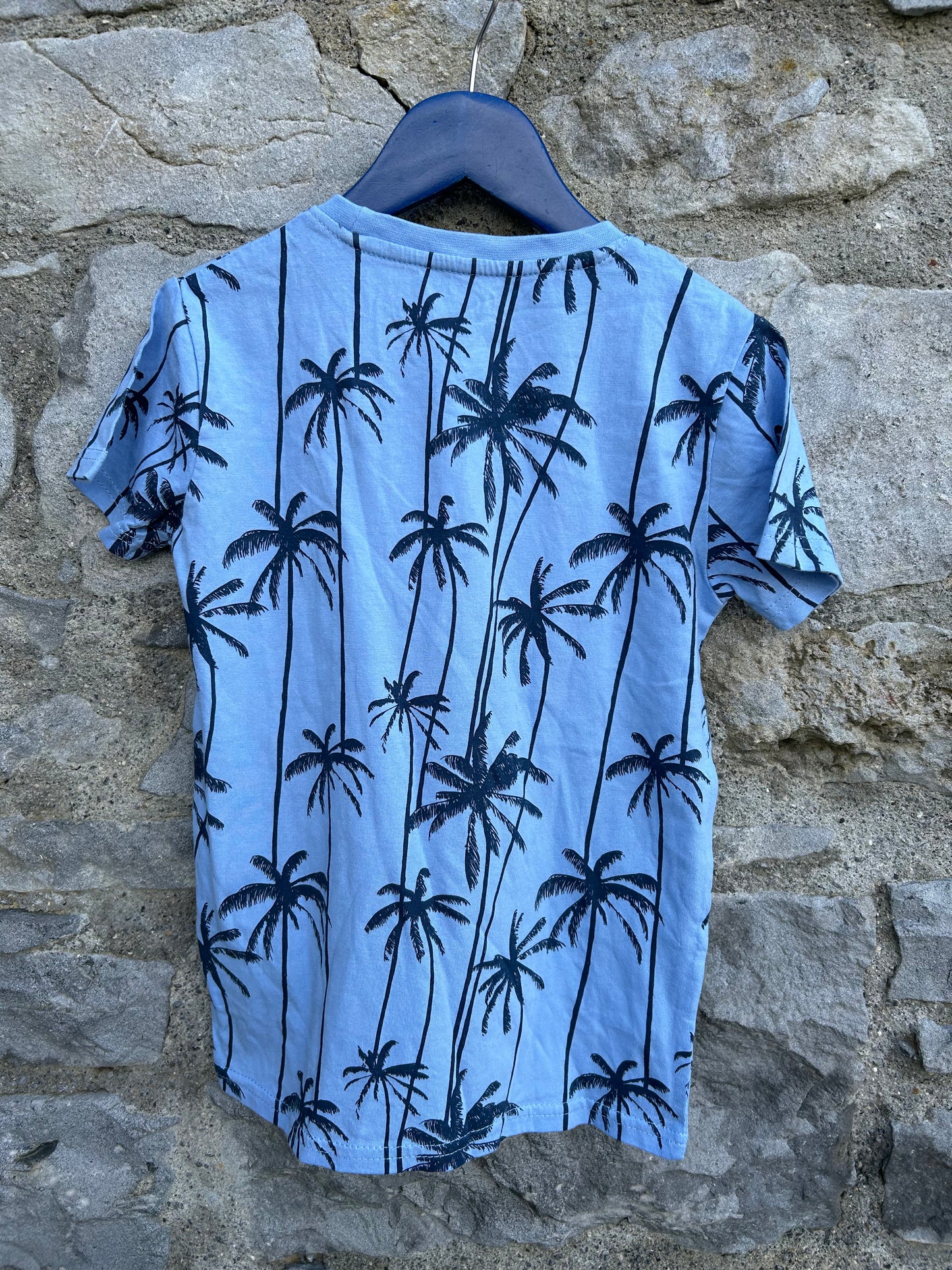 Blue palms T-shirt   6-7y (116-122cm)