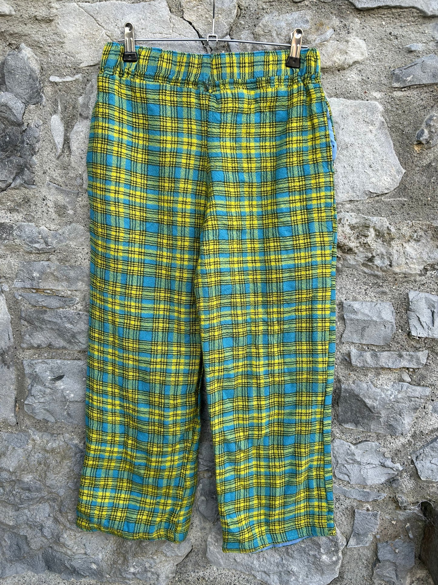 90s green check pants uk 10-12