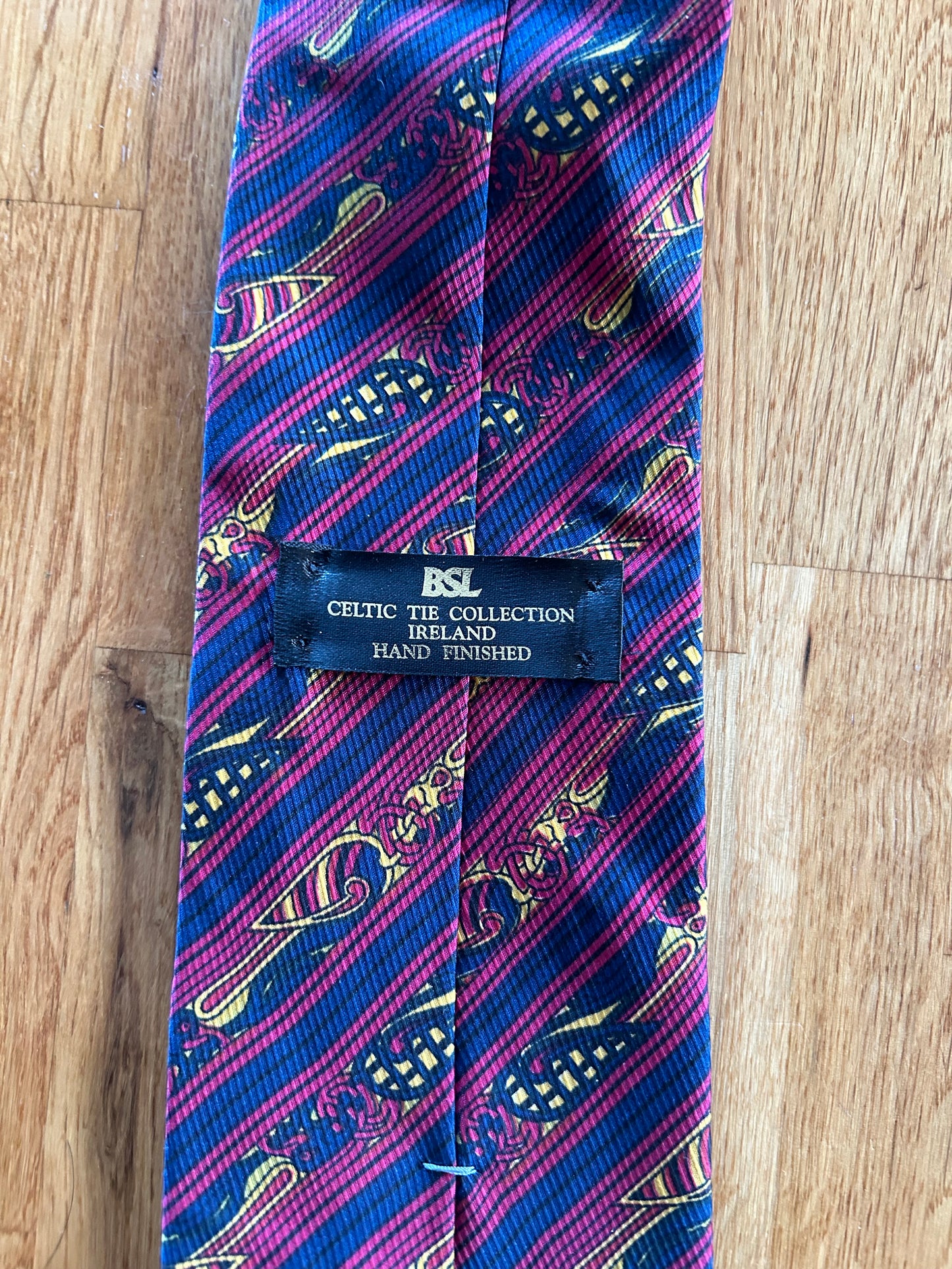 Navy&maroon celtic tie