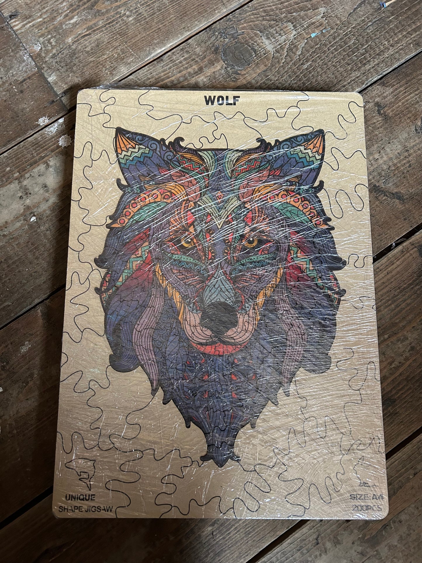 Wolf wooden puzzle