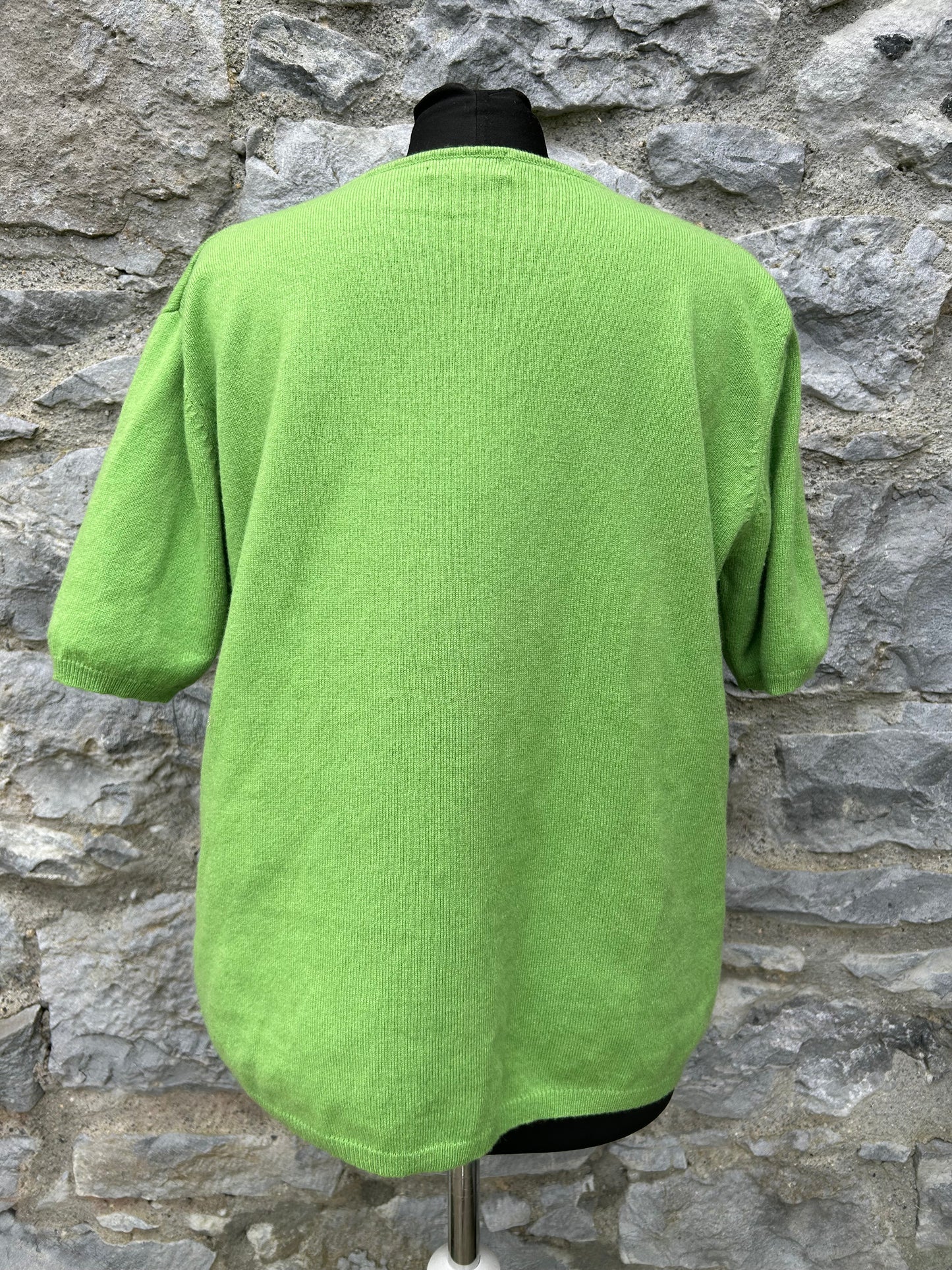 Green cashmere top uk 14-16