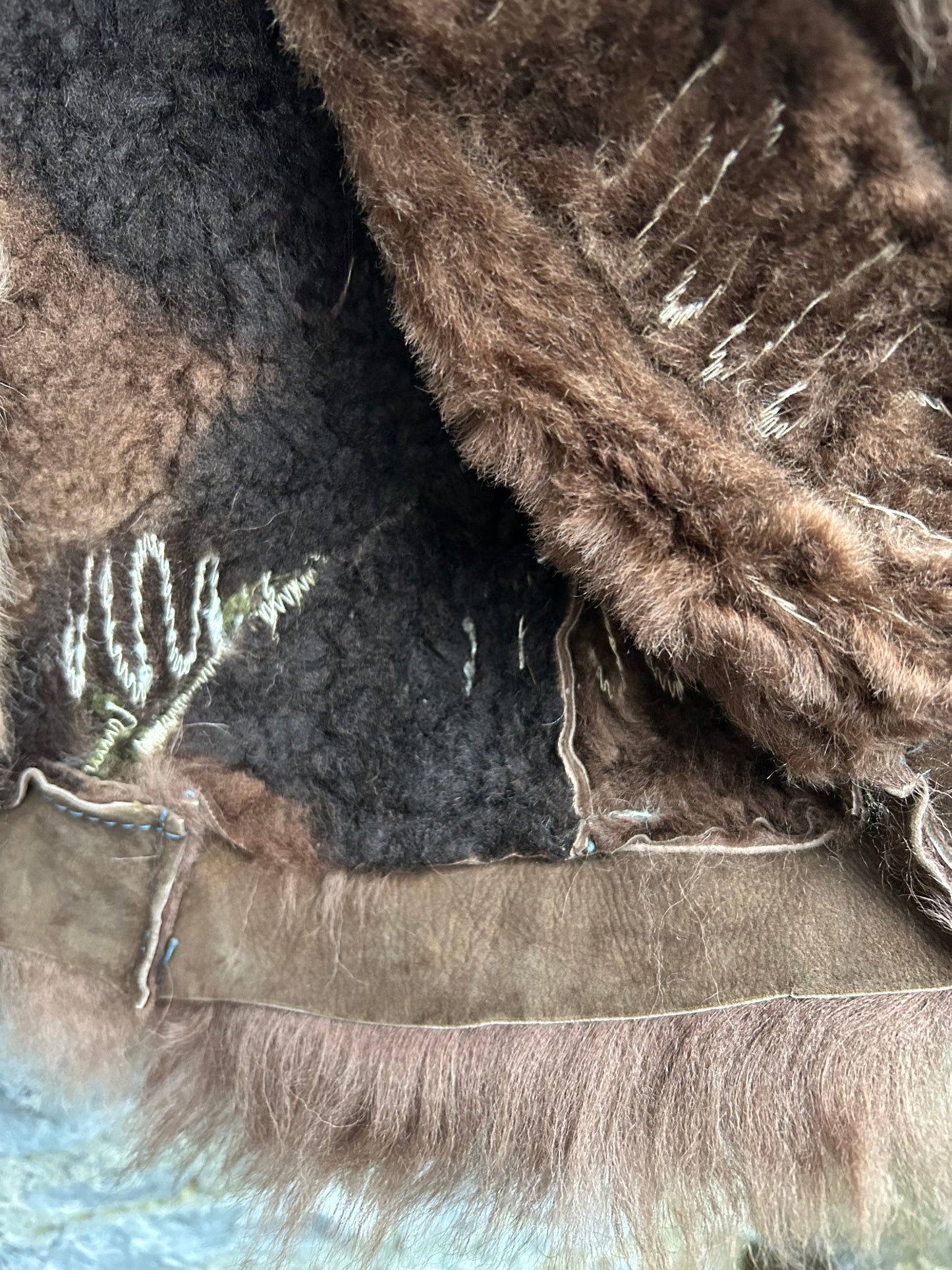 80s Afgan sheepskin coat  2-3y (92-98cm)