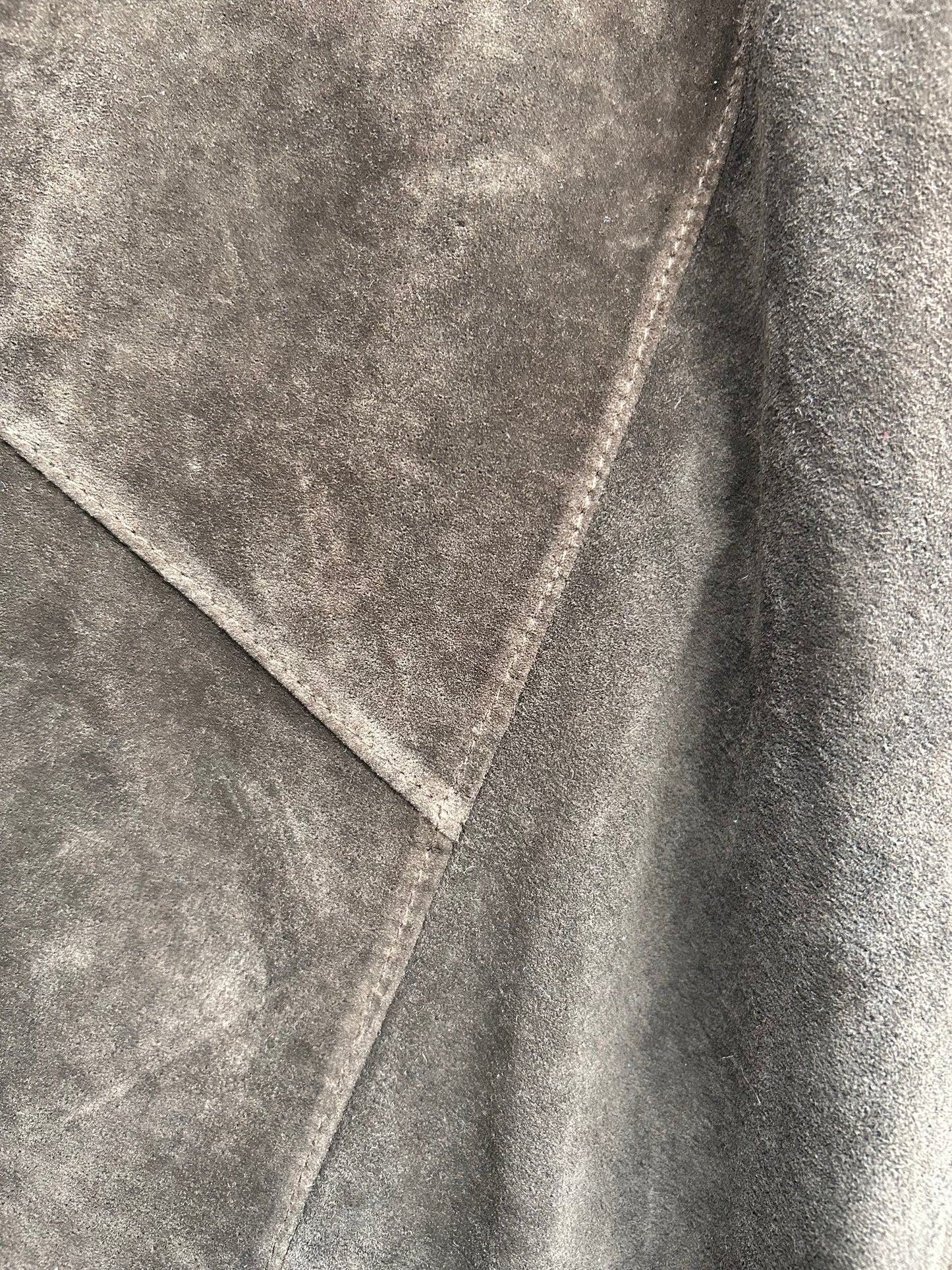 90s brown suede maxi skirt uk 12-14