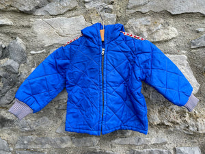 80s blue quilted jacket  6-9m (68-74cm)