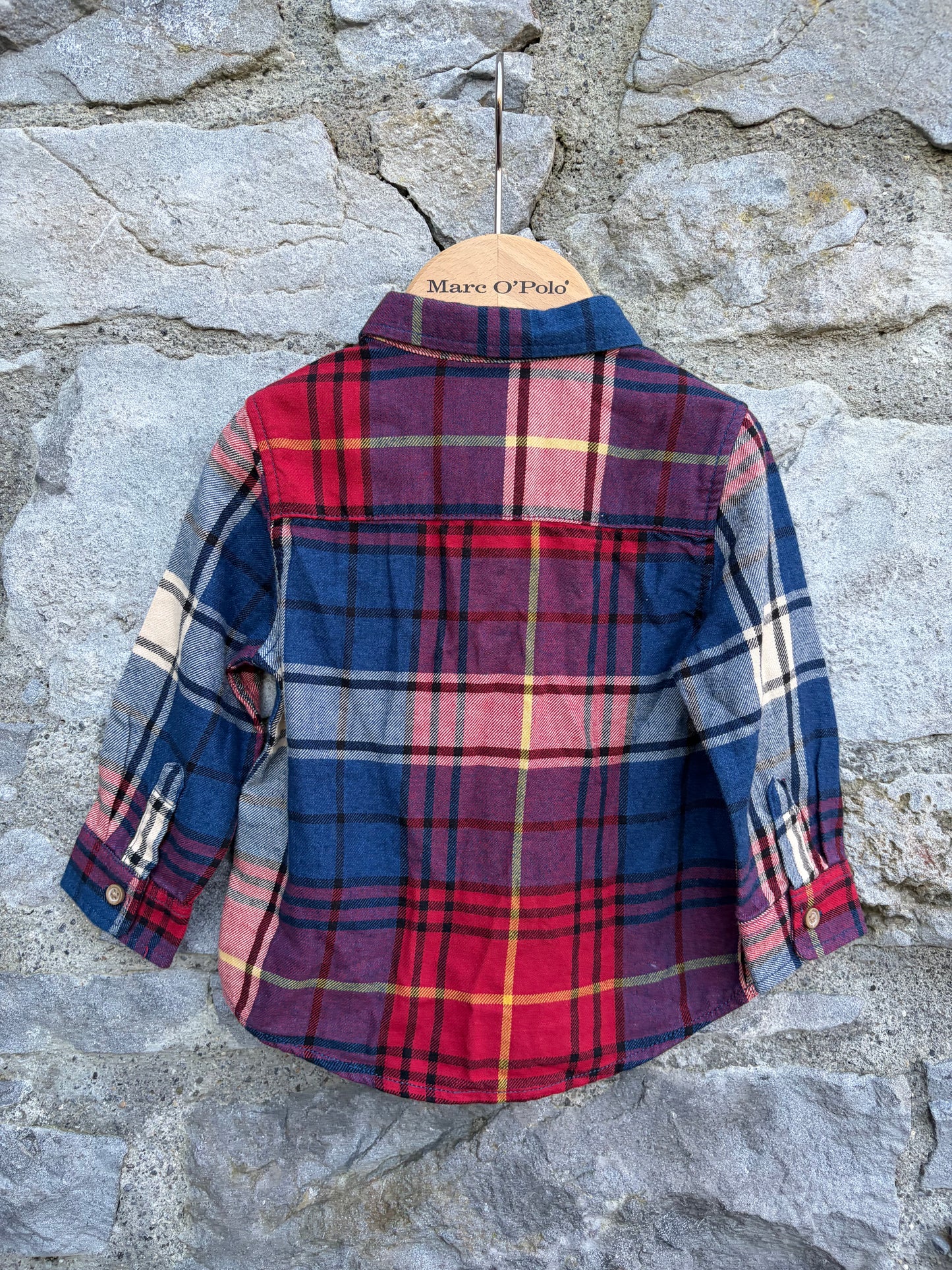 Blue&red check shirt  9-12m (74-80cm)