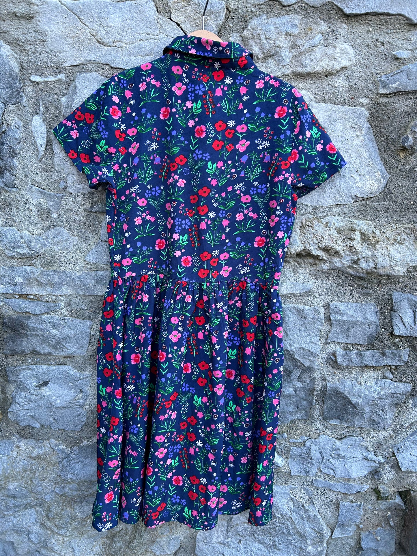 Meadow flowers navy dress 11y (146cm)