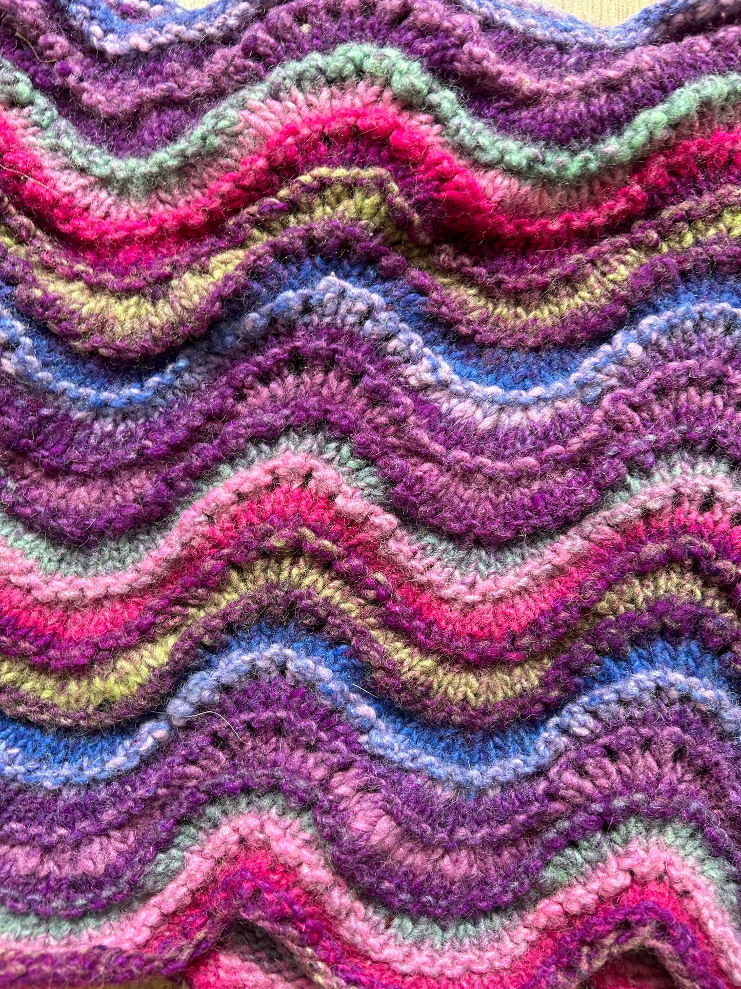 Wavy purple&pink tube scarf