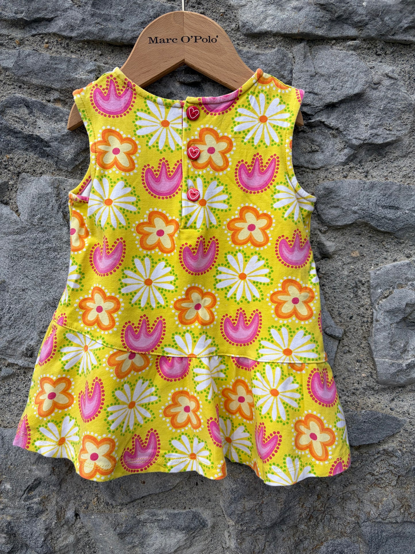 Floral dress&pink cardigan  18m (86cm)