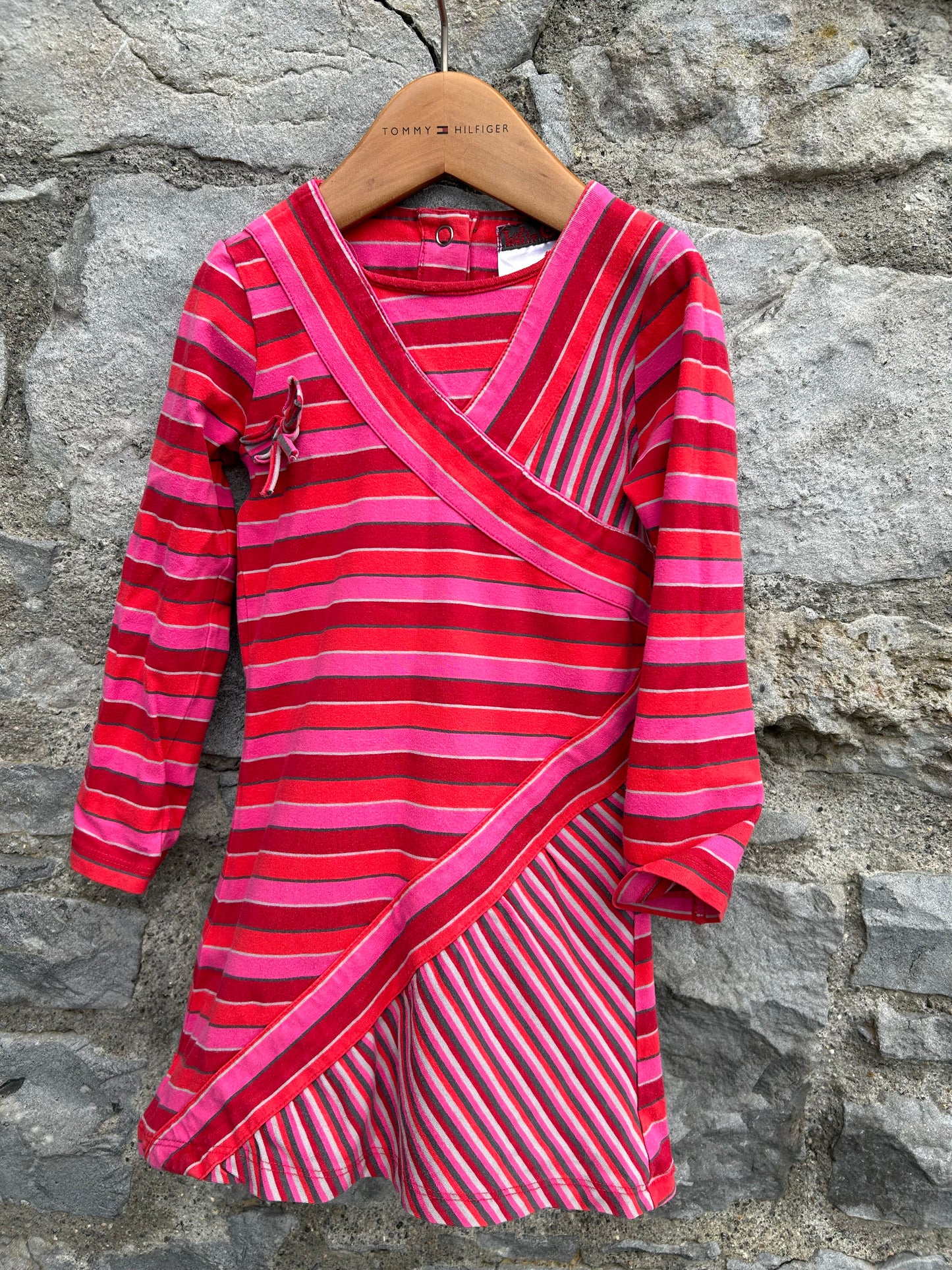 Pink& red stripy 3-4y (98-104cm)