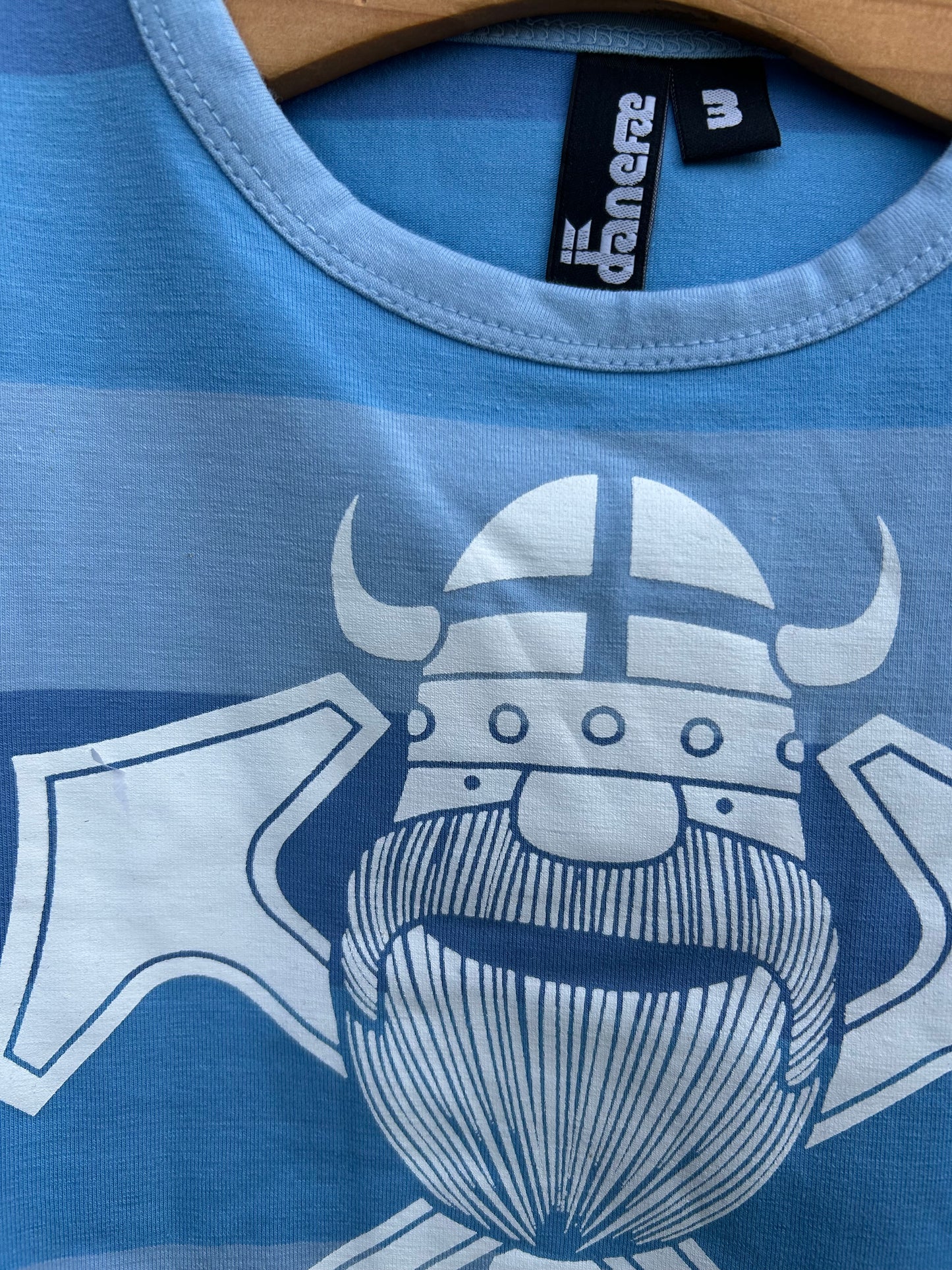 Viking blue stripy top  3-4y (98-104cm)