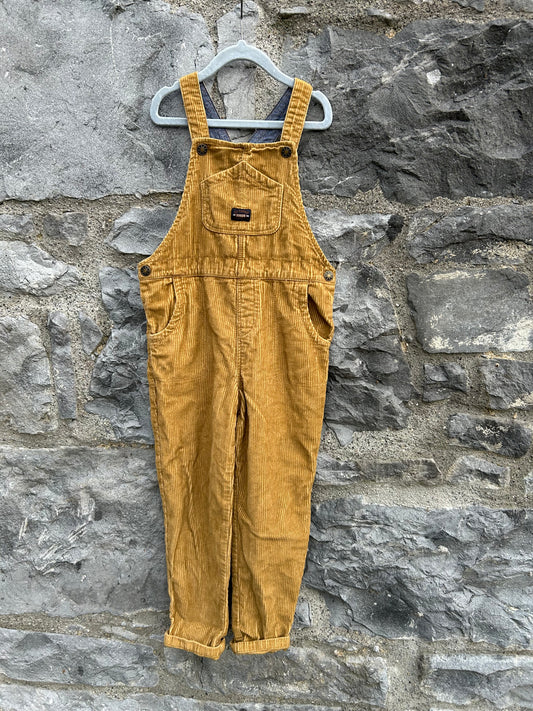 Mustard cord dungarees  4-5y (104-110cm)