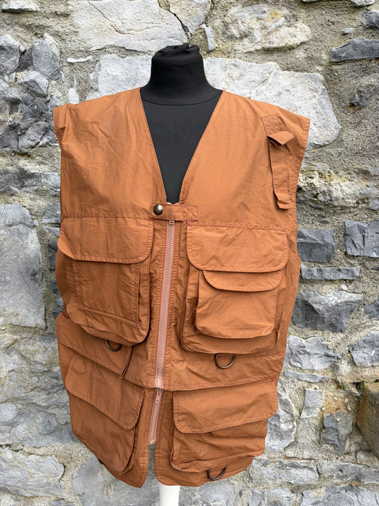 90s brown tactical vest Large
