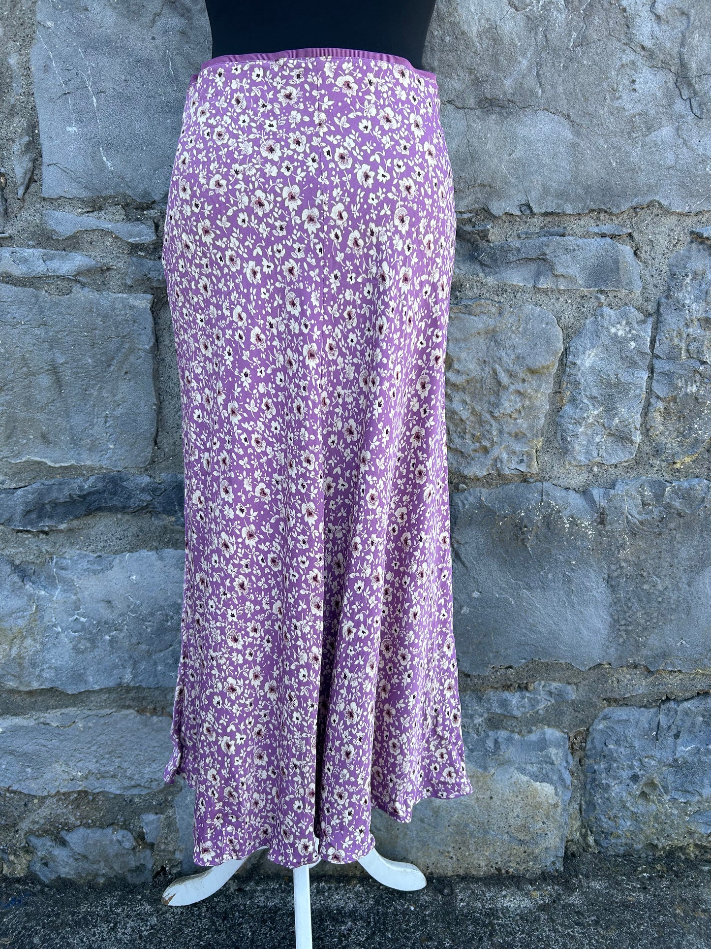 Lilac floral skirt uk 10-12