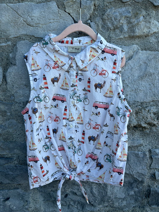 Summer seaside sleeveless shirt   12y (152cm)