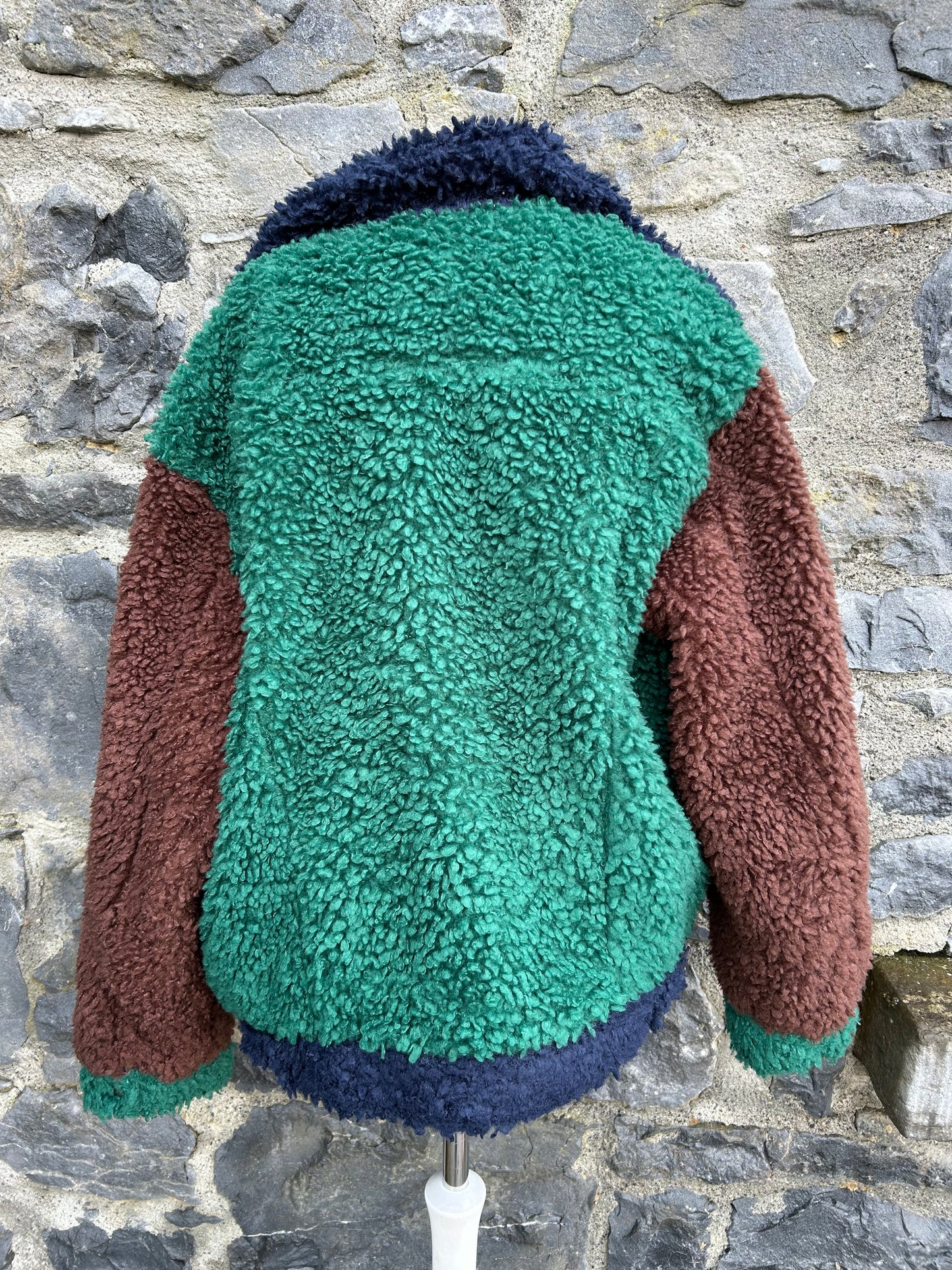 Colourful furry jacket Small or uk 12