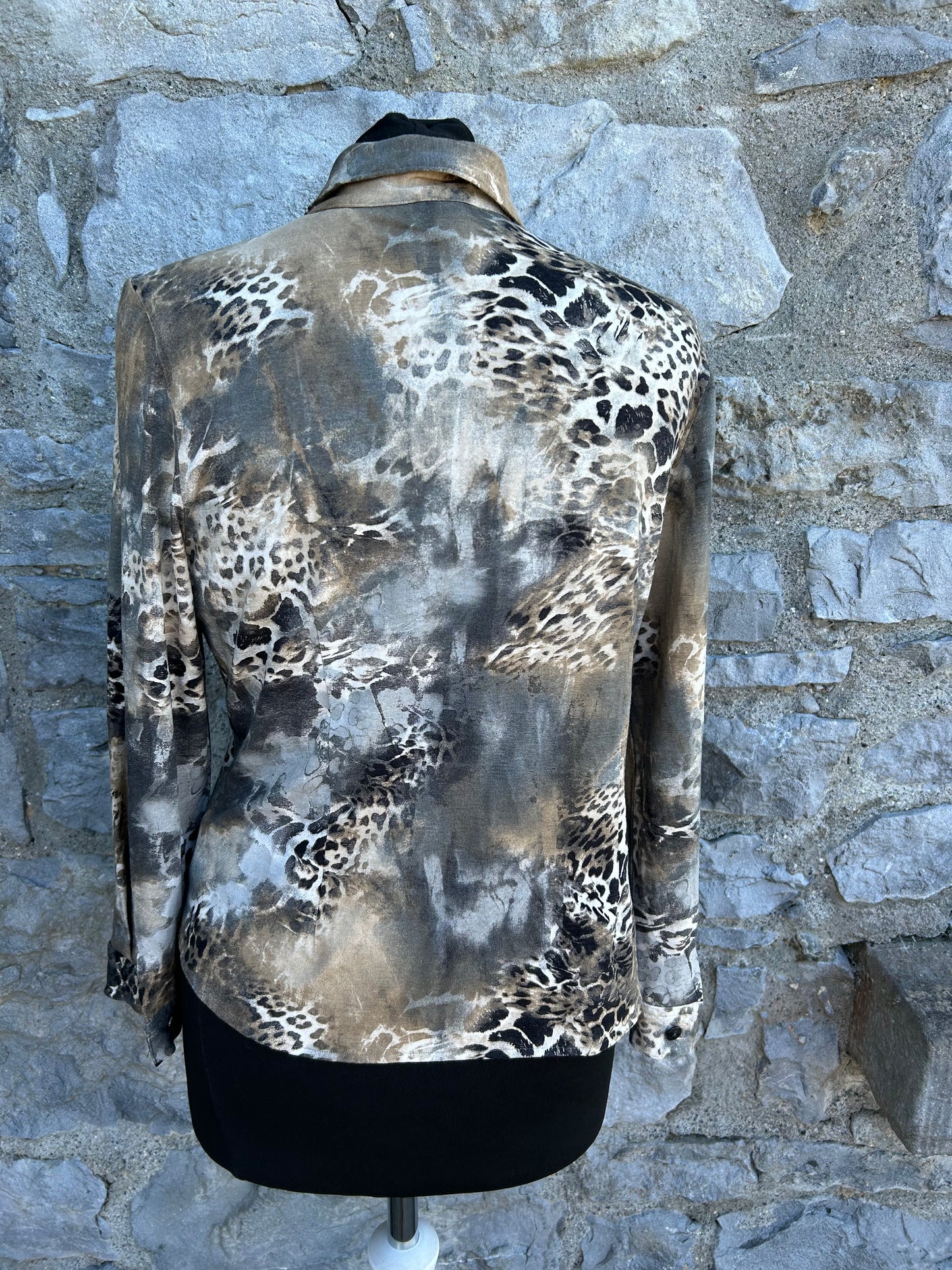 90s animal print shirt uk 10-12