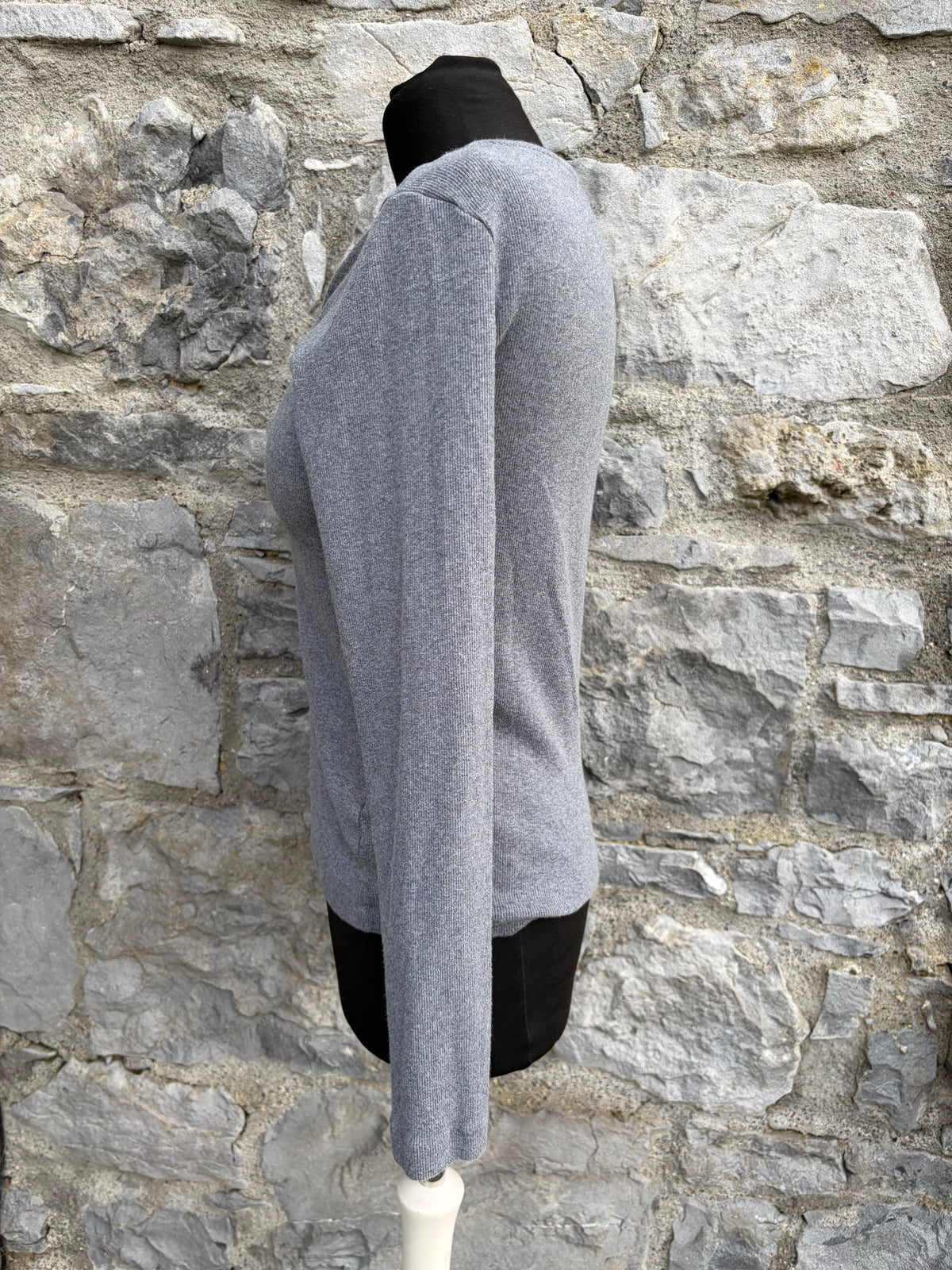 Grey ribbed top uk 12