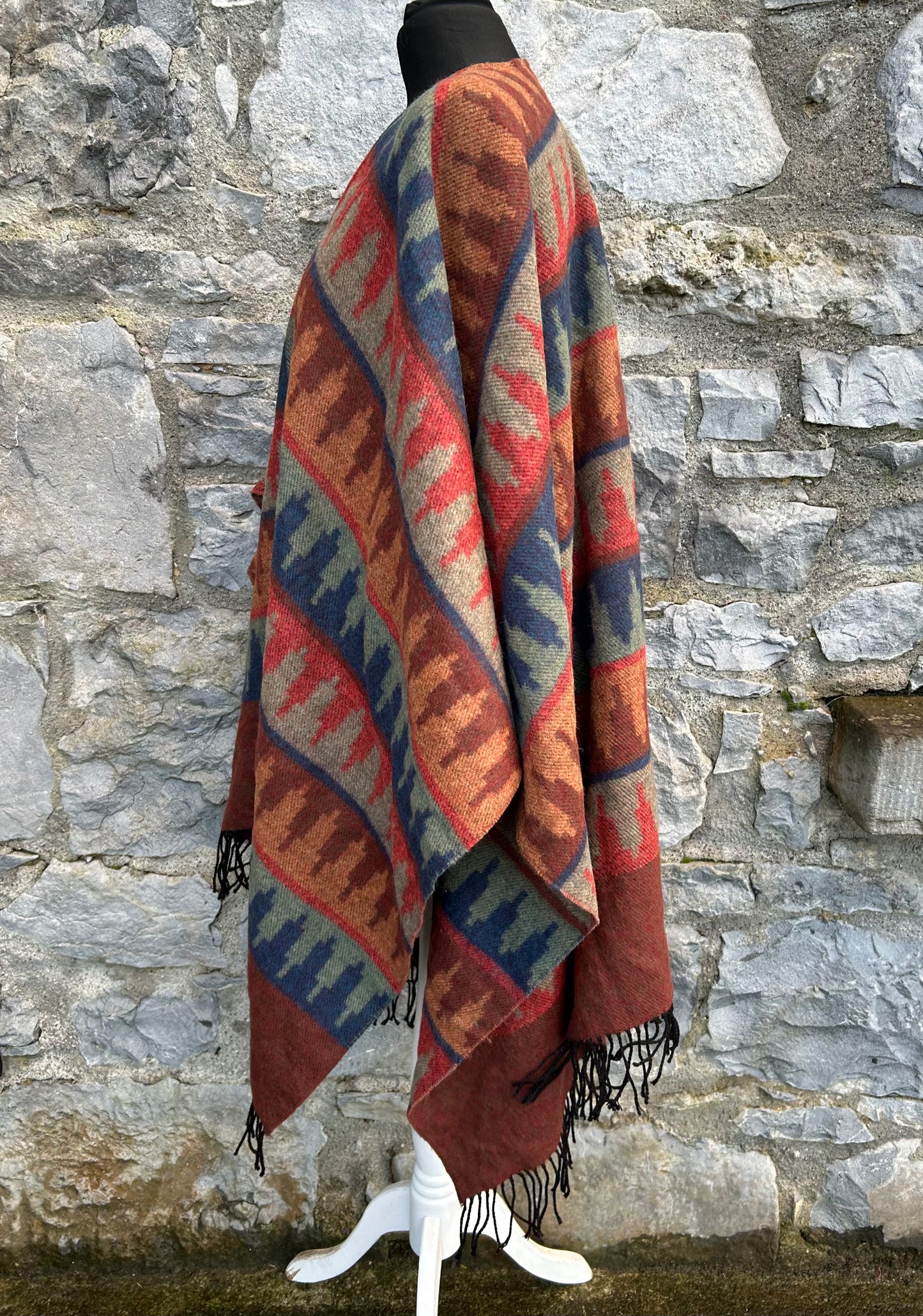 Aztec print cape