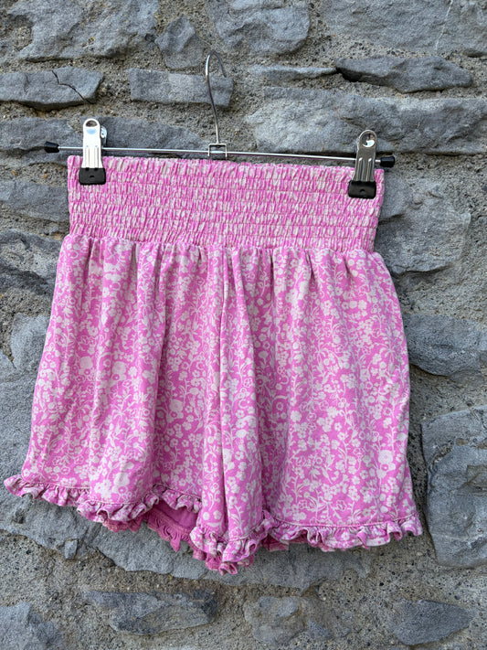 Pink floral shorts  7y (122cm)