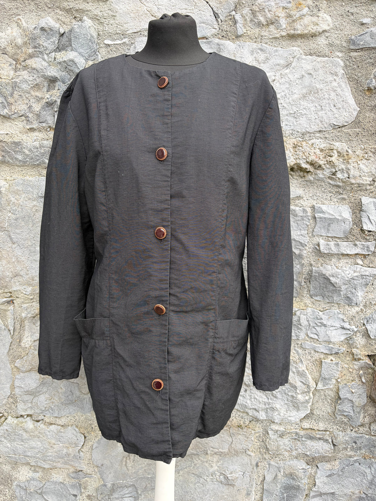 90s black blouse uk 10-12