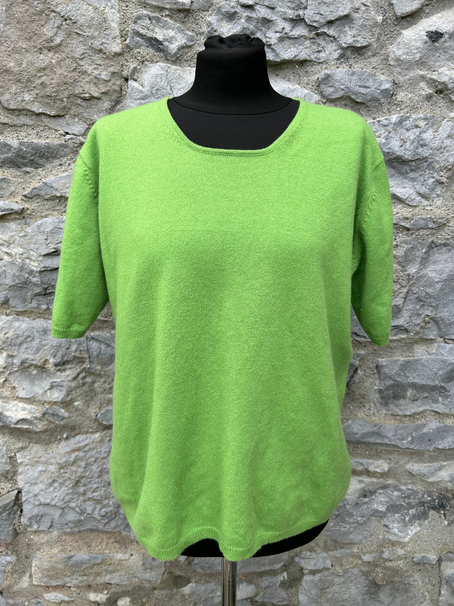 Green cashmere top uk 14-16