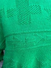 Load image into Gallery viewer, 80s green jumper uk 12-14
