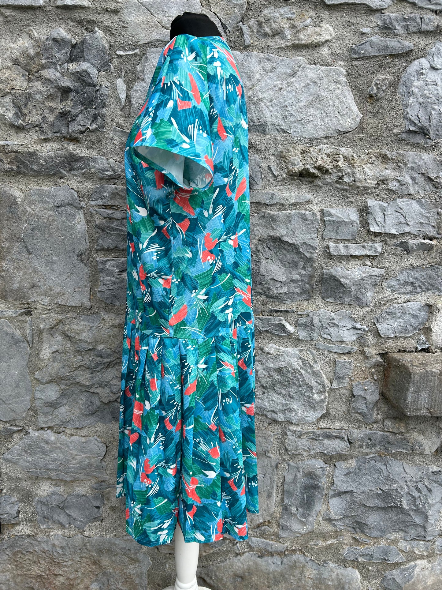 90s Green&orange dress uk 14