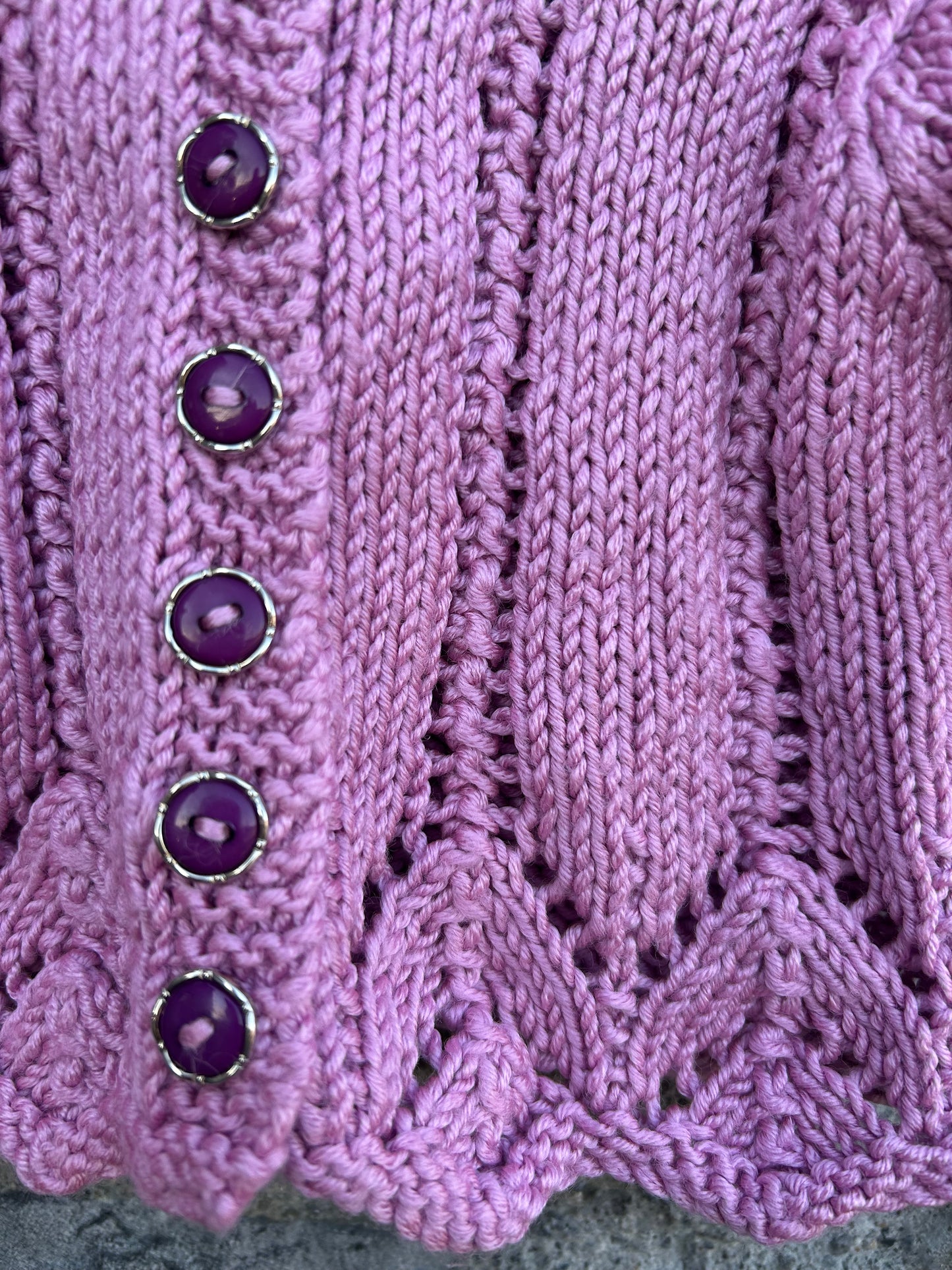 Pink pointelle cardigan  0-1m (50-56cm)