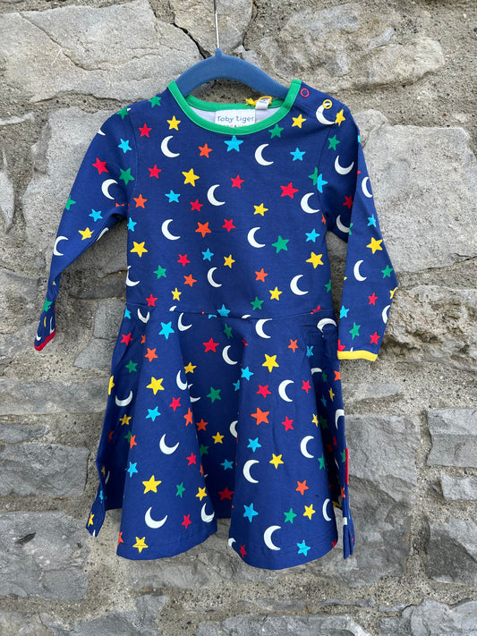 Stars blue skater dress  18-24m (86-92cm)