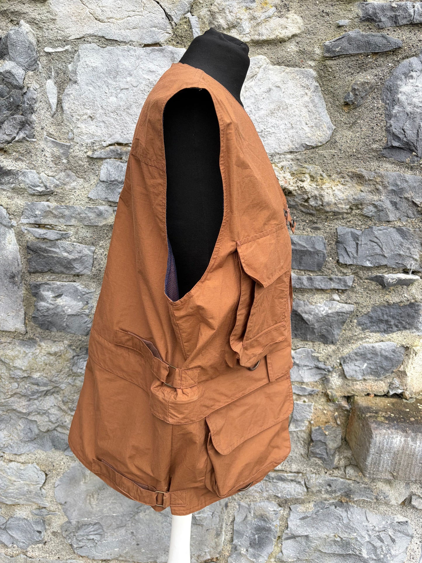 90s brown tactical vest Large