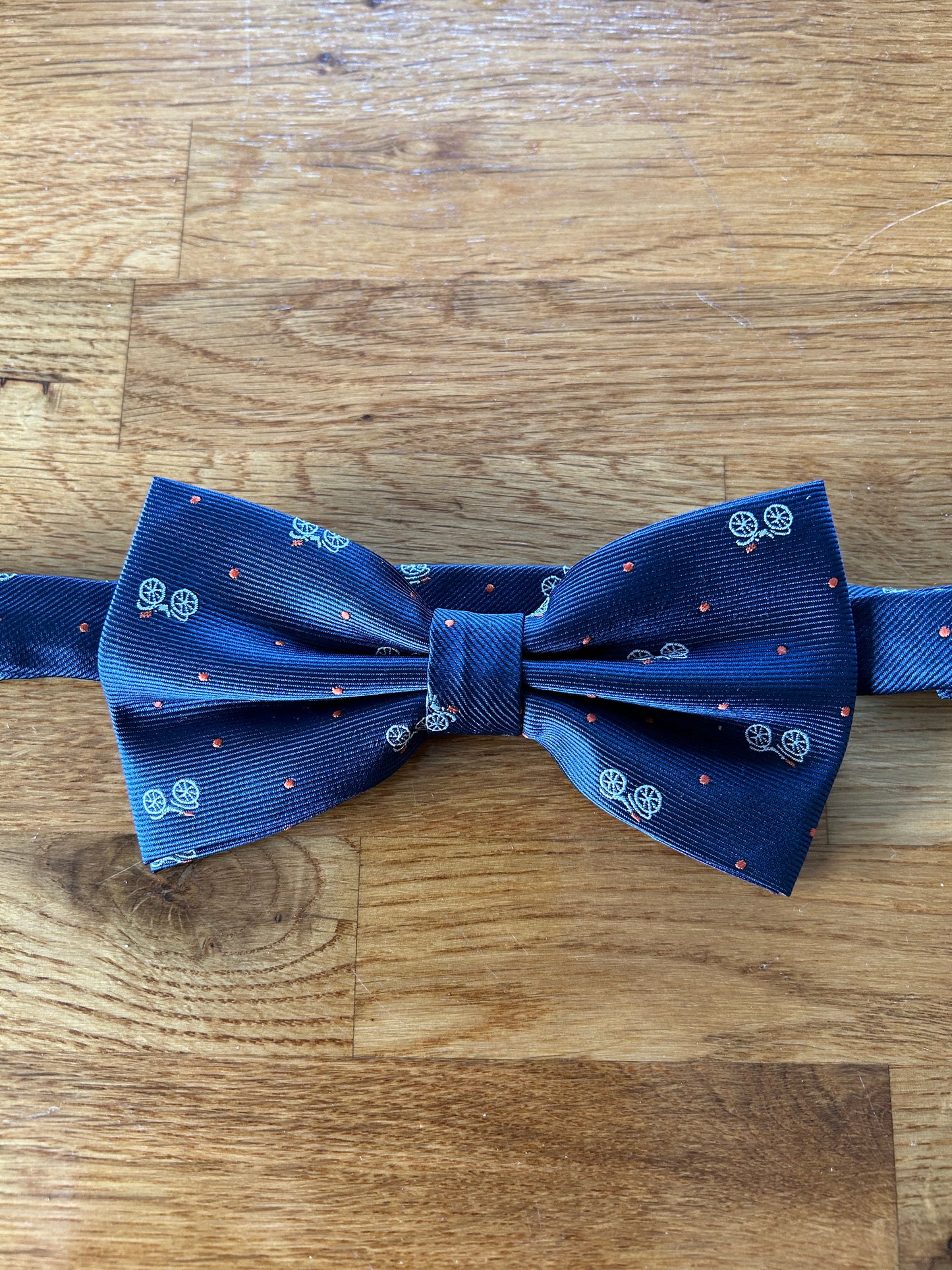 Navy bicycle bow tie