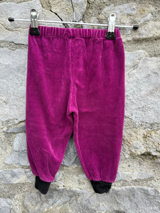 90s Purple velour pants  0-3m (56-62cm)