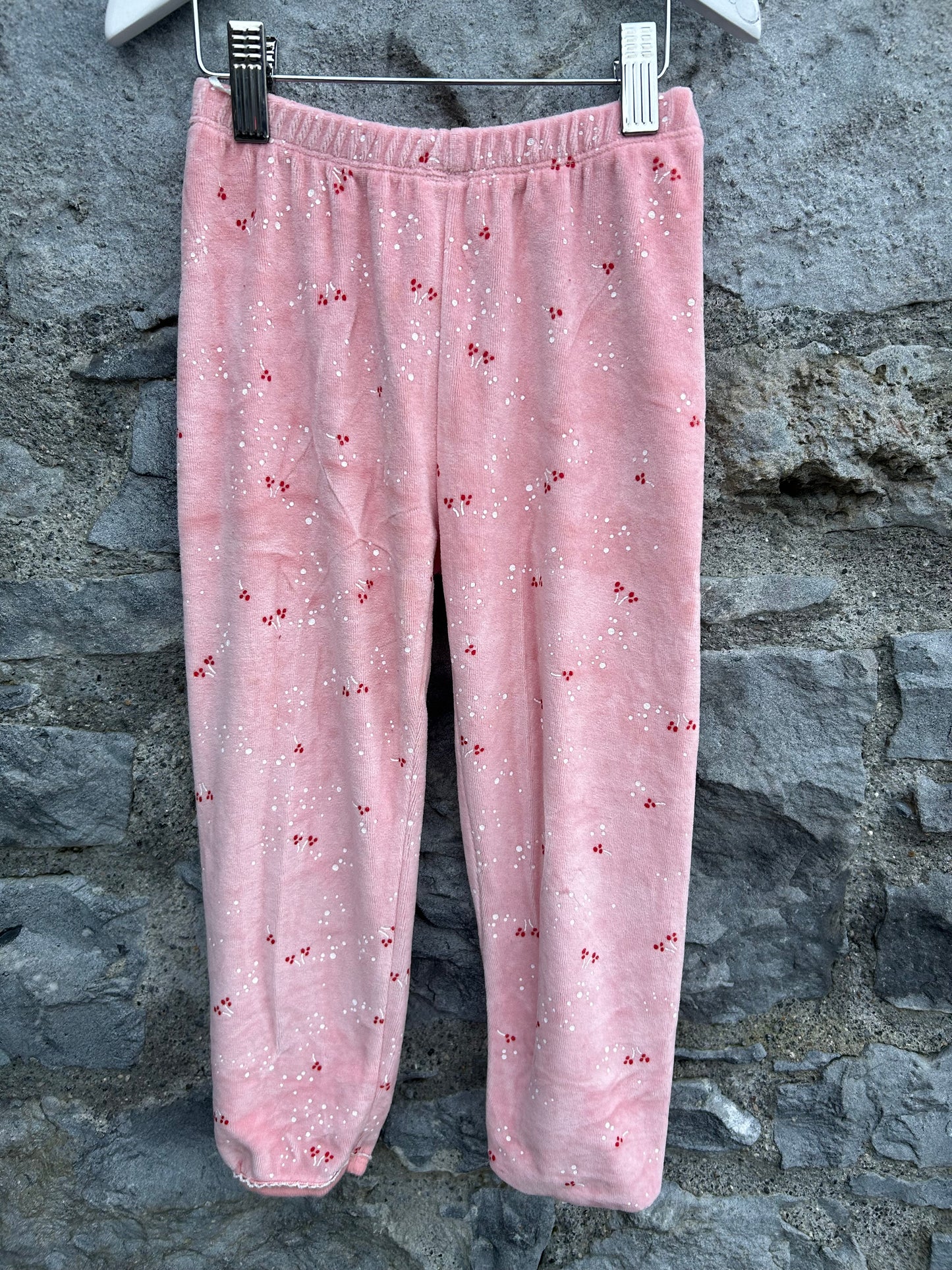 Pink velour pjs  3-4y (98-104cm)