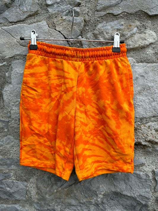 Orange tie dye shorts  9-10y (134-140cm)