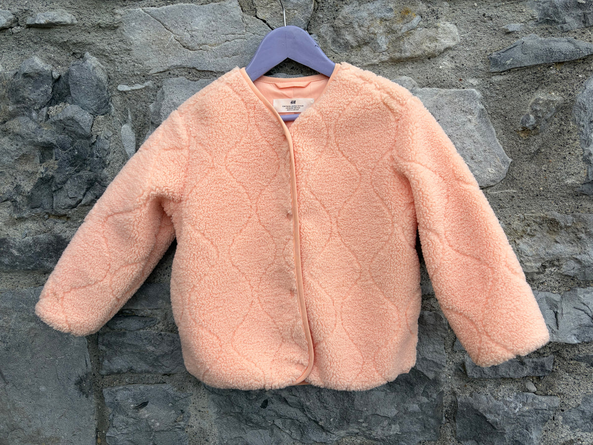Peach fleece jacket 5-6y (110-116cm)