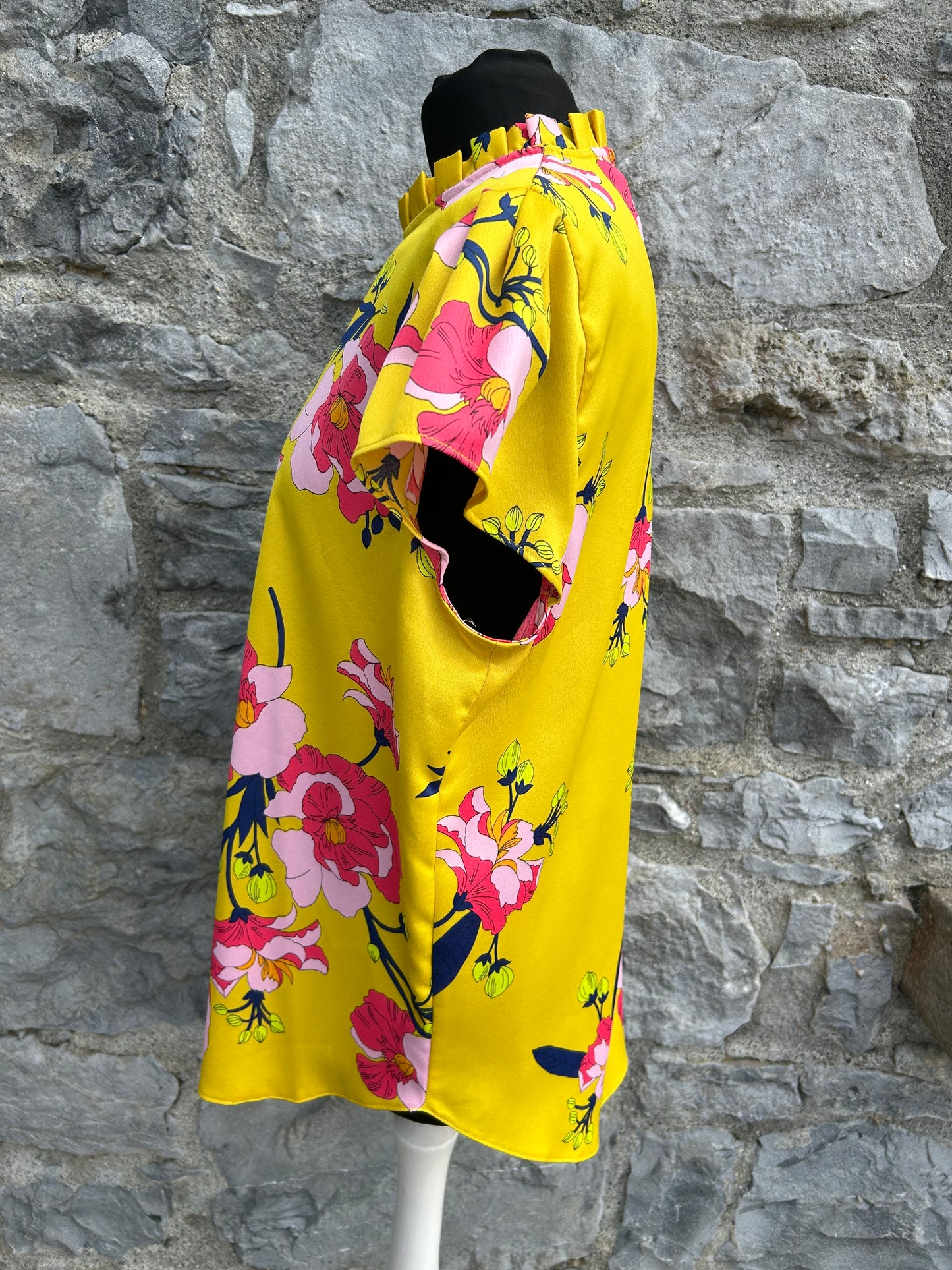 Yellow floral blouse  uk 14