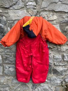 90s Red&orange winter suit  9-12m (74-80cm)