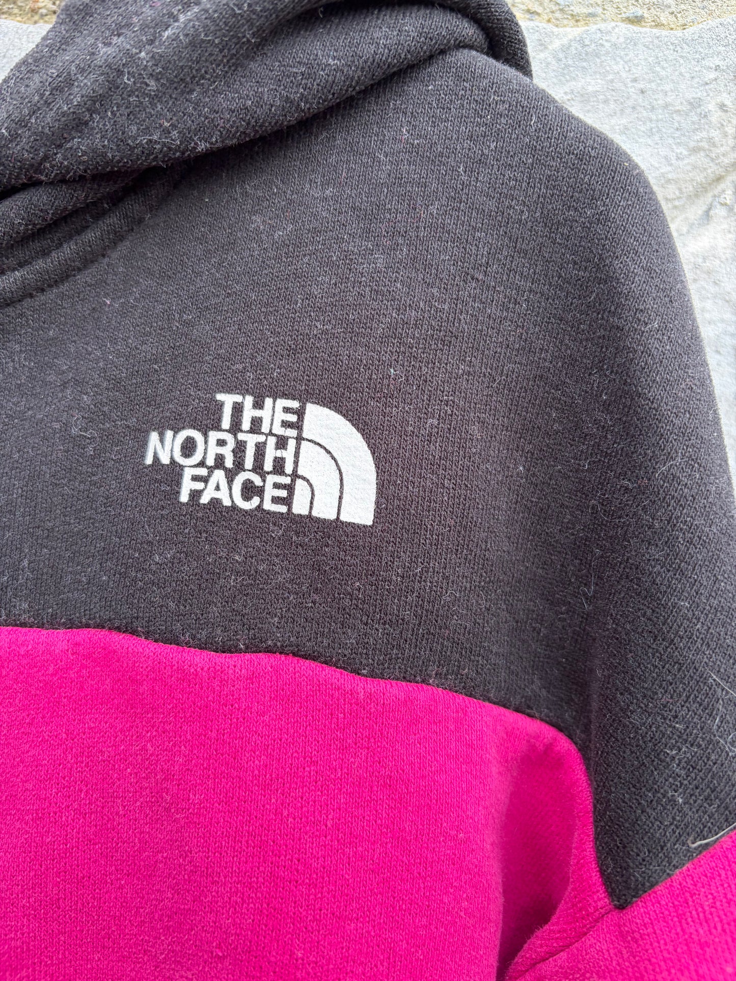 Pink&black cropped hoodie 6y (116cm)