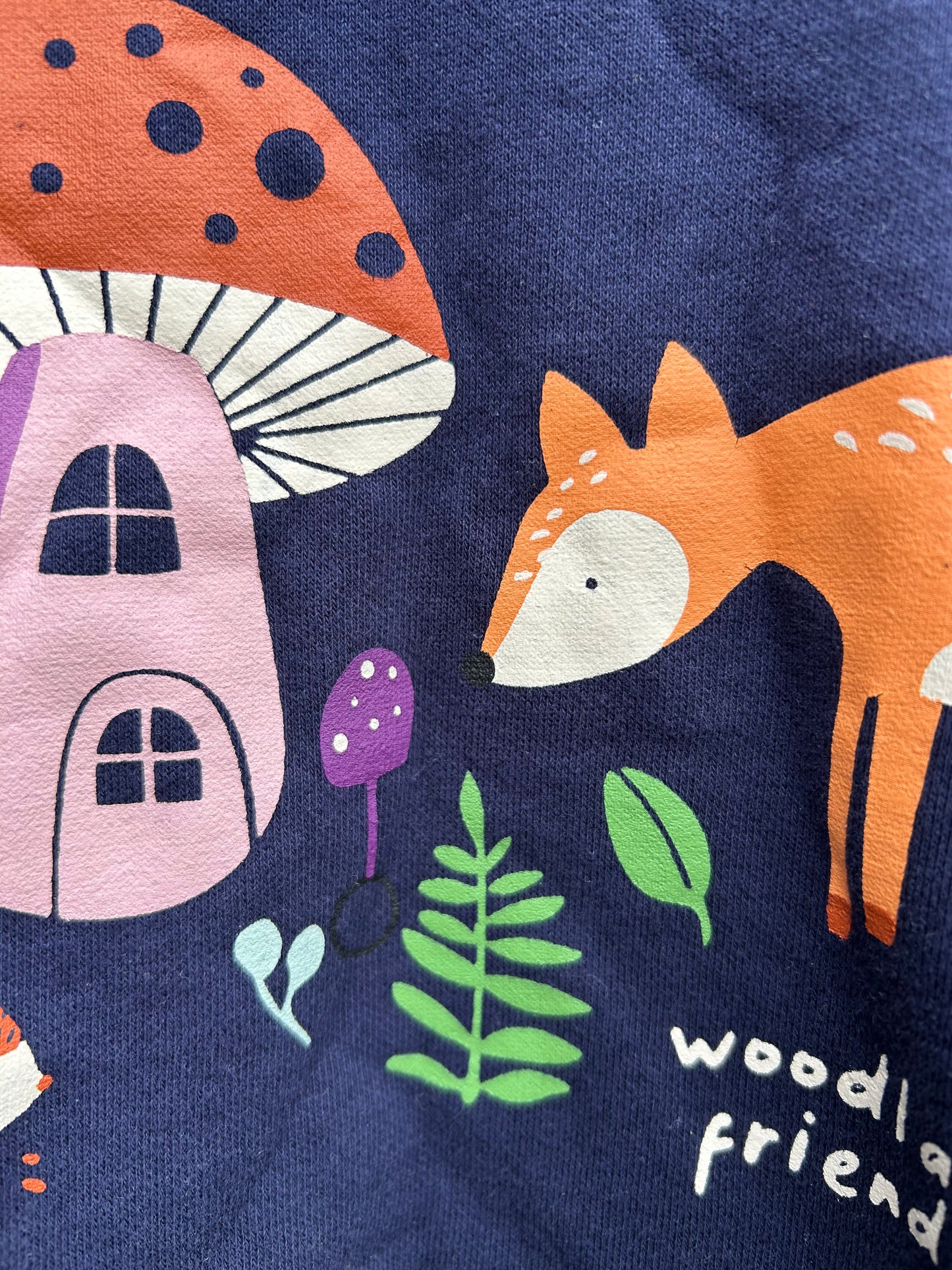 Forest animals navy sweatshirt  2-3y (92-98cm)