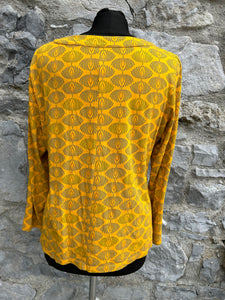 Mustard pattered top uk 12