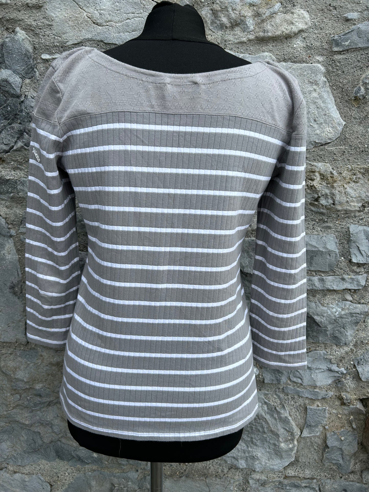 Grey stripy top uk 10-12