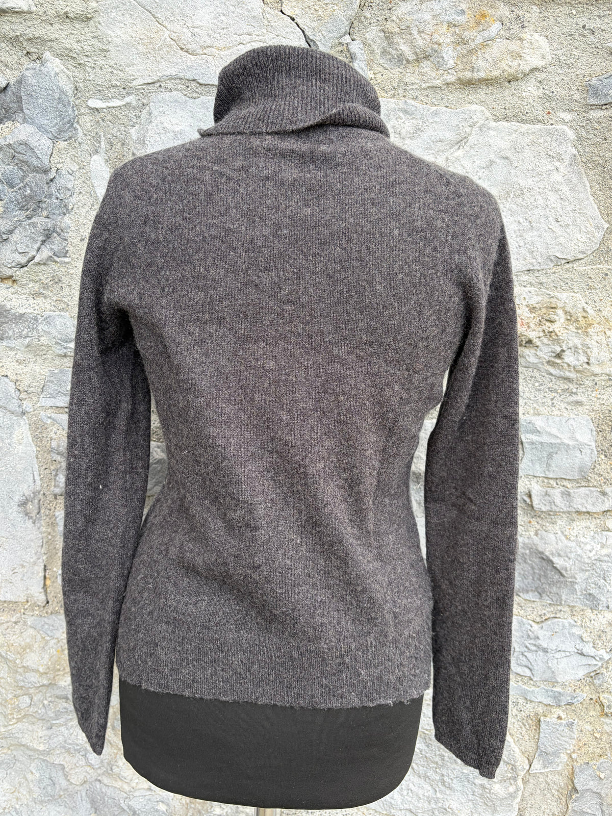 Grey cashmere turtle neck jumper uk 8-10