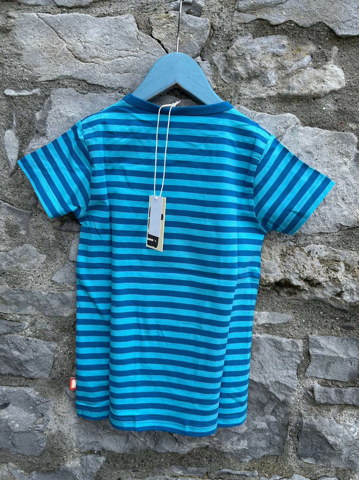 Rhino blue stripy top 7y (122cm)